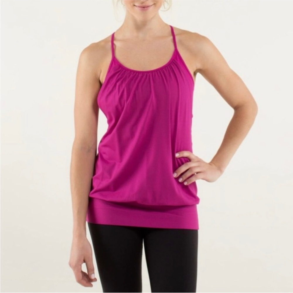 LULULEMON Pink No Limits Tank Top Size 4 Activewear Athleisure Yoga